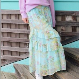 Vineyard Vines Floral Maxi Skirt - Size XS